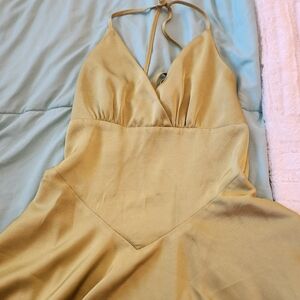 Green Halter Neck Dress